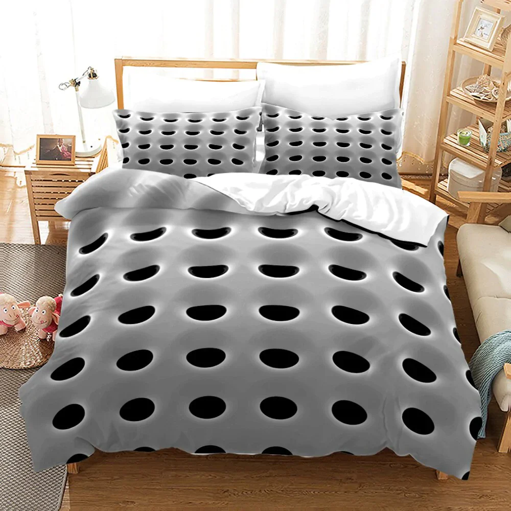 HULIANFU New Fashion 3D Dense Hole Pattern 2/3Pcs Duvet Cover Set 3D Duvet Cover With Pillow Case 3D Bedding Sets - Deanwangkt