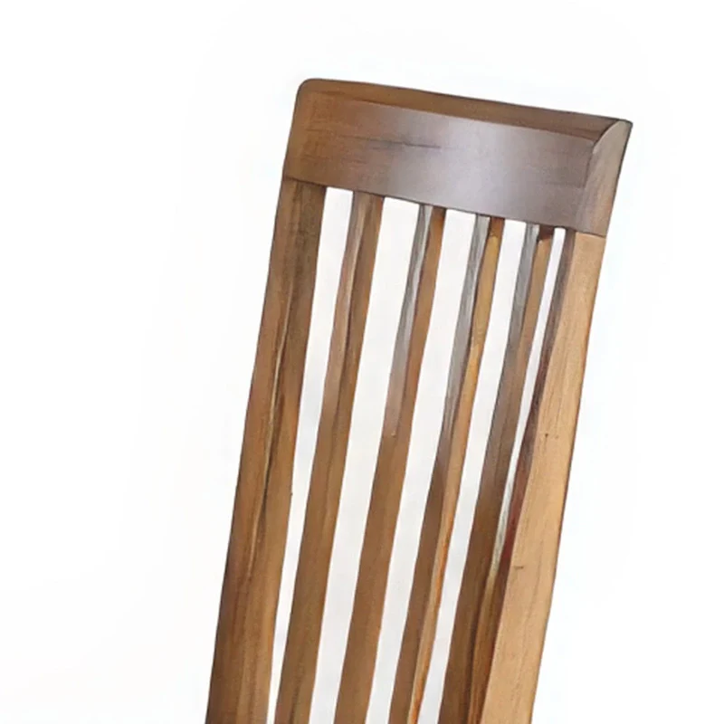Marv Dining Chair, Slat Back, Light Brown Microfiber, Mahogany Mindi