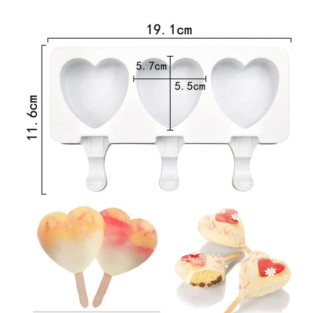 HULIANFU Silicone Ice Cream Mold Magnum Silicone Mold DIY Fruit Juice Ice Pop Cube Maker Ice Tray kitchen Baking Accessorie Popsicle Mold - Deanwangkt