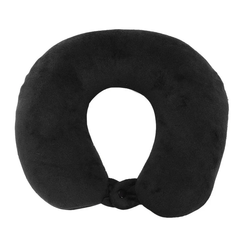 HULIANFU U-shaped Travel Pillow Plush Pillowcase for Outdoor Travel Aircraft Soft Pillow Cushion To Protect Neck and Cervical Spine - Deanwangkt