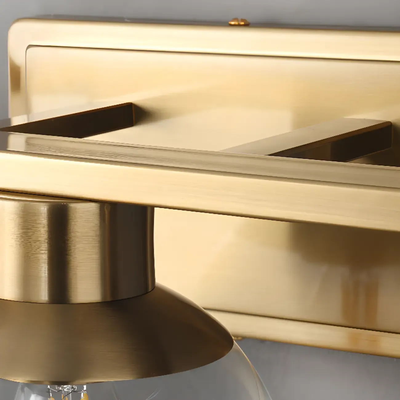 Classic Brass Vanity Lights with Transparent Ball Shade