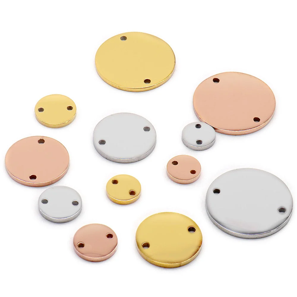 HULIANFU Wholesale 100pcs Personalized Cat Dog Tag Stainless Steel BlanK Engraved ID Tags For Dog Collar Anti-Lost Round Pet Nameplate - Deanwangkt