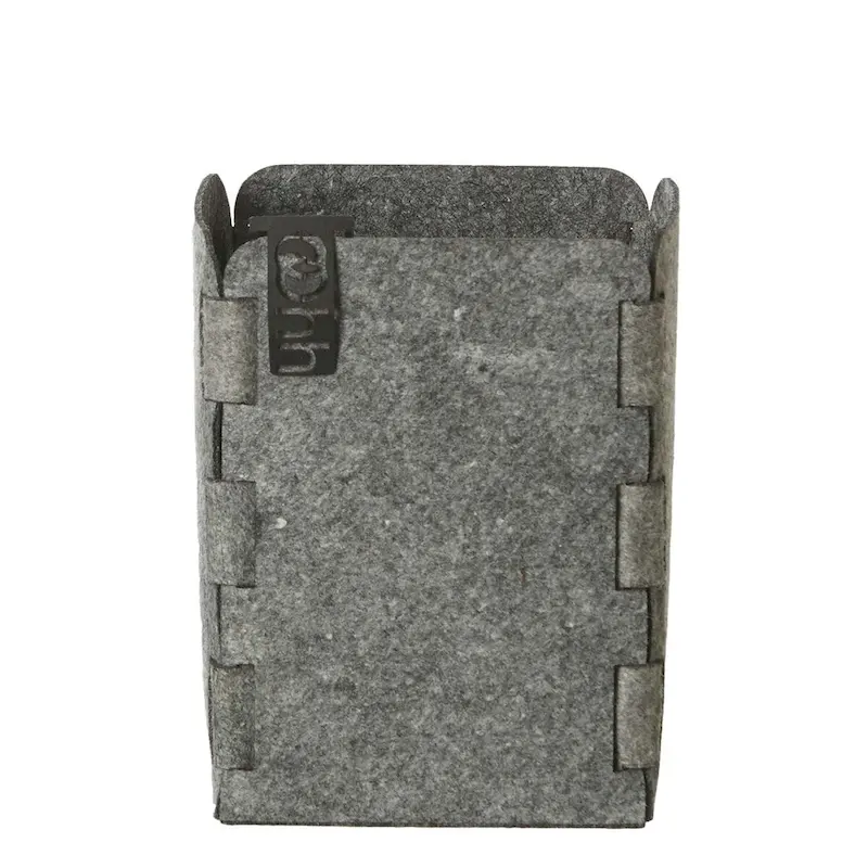 Pencil Holder Grey Eco-Felt Finish- A