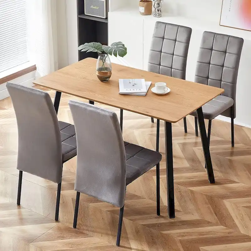 Howtai Upholstered Velvet Dining Chair High Back