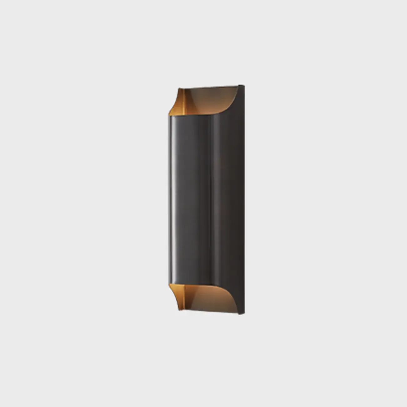 2-Light Copper LED Wall Lamp in Gold/Black Finish
