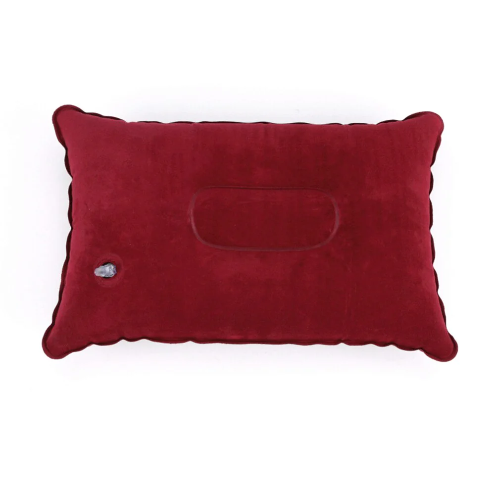 HULIANFU Portable Ultralight Inflatable PVC Nylon Air Pillows Camping Sleep Cushion Travel Hiking Beach Car Plane Head Rest Camp Gears - Deanwangkt