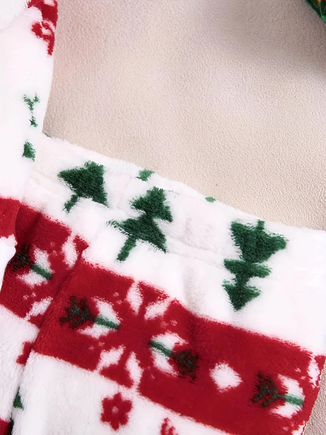 Baby Girl Christmas Fashionable Cartoon Pattern Autumn And Winter Flannel Suit Children's Warm New Two-piece Underwear - Deanwangkt