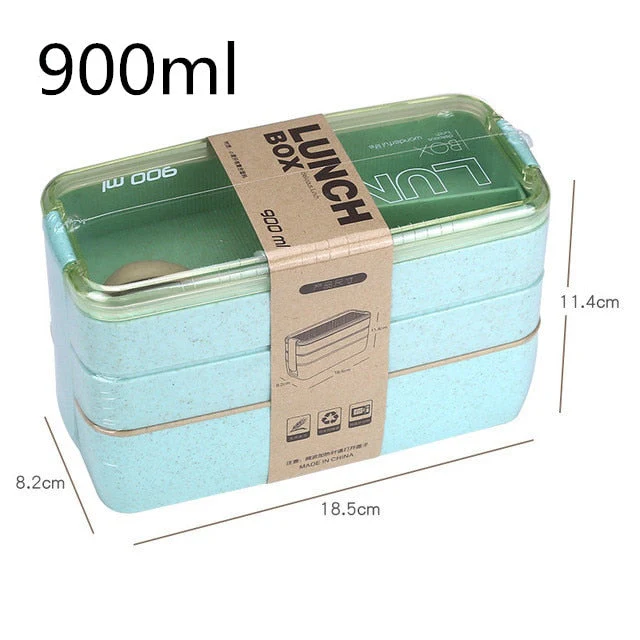 HULIANFU Lunch Box Bento Box for School Kids Office Worker 3layers Microwae Heating Lunch Container Food Storage Box - Deanwangkt