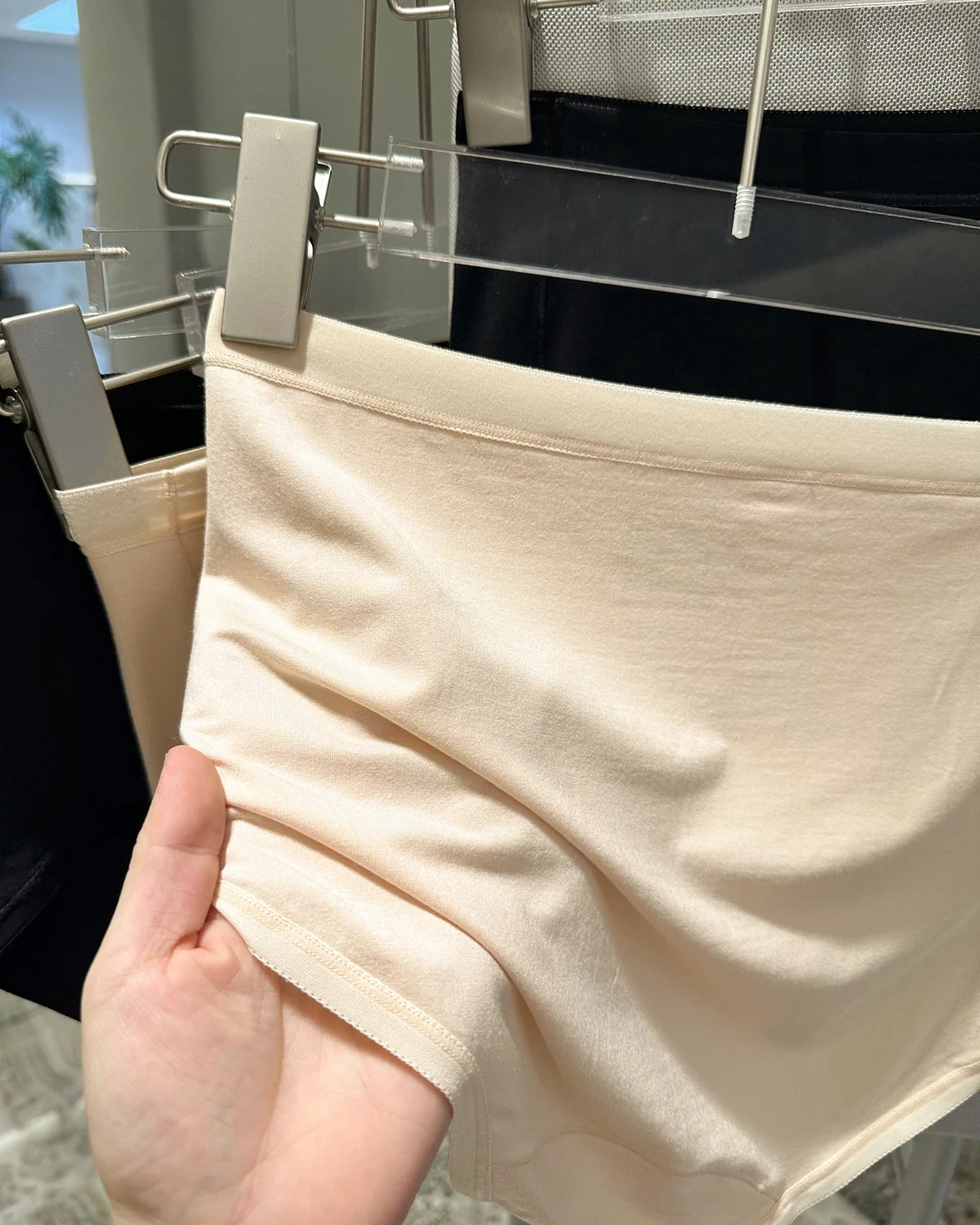 One-Size High-Stretch Silky Modal Two-Pack Panties for Women, Comfortable High-Waist Full-Coverage Hip Briefs