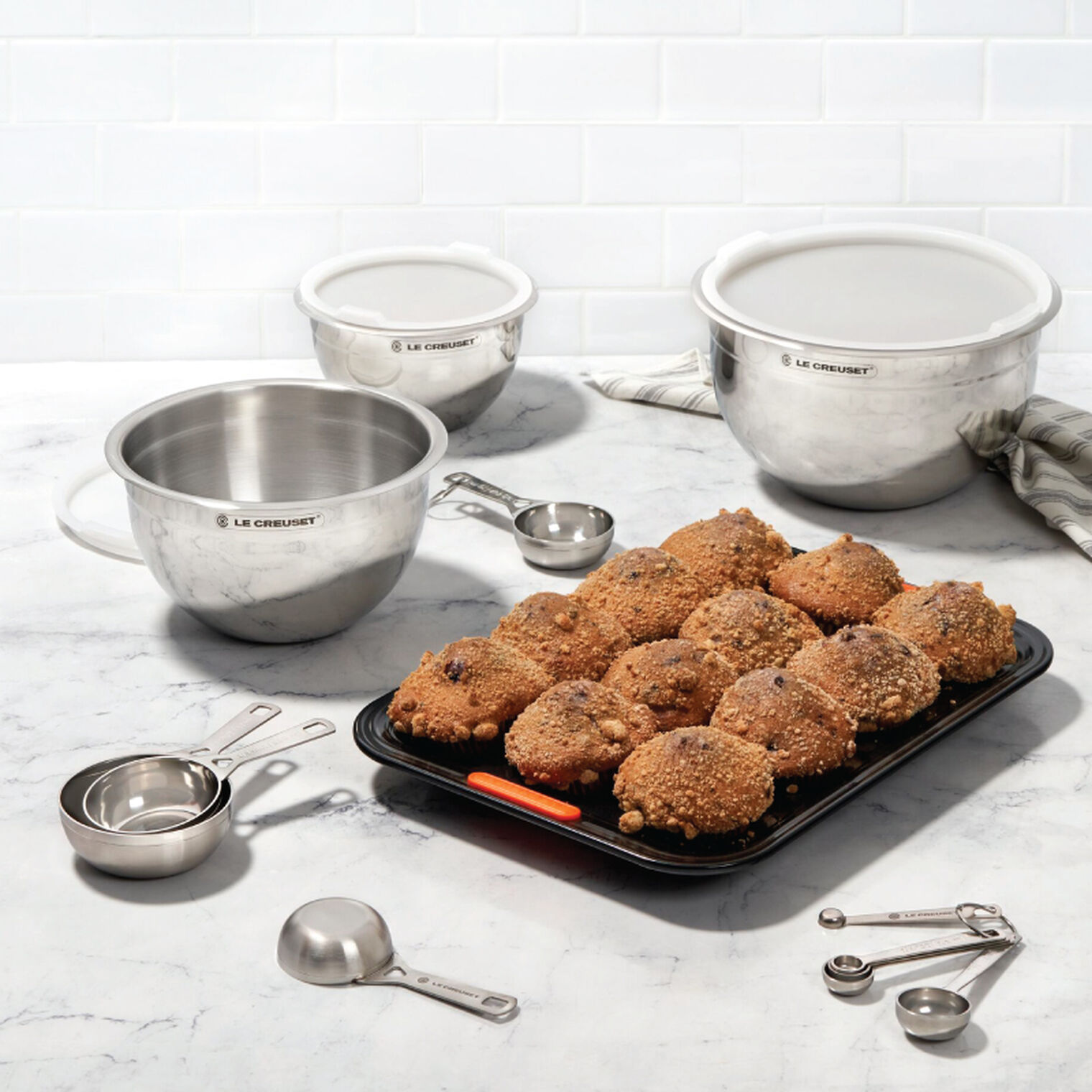 Stainless Steel Mixing Bowls with Lids, Set of 3