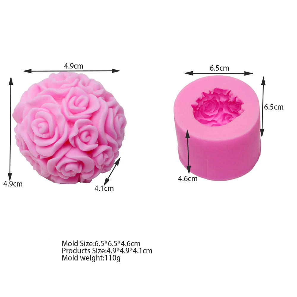 HULIANFU Scented Candle Mold DIY Wool shape Candle Silicone Casting Mold Handmade Candle Soap Making Wax Mold Handcraft Home Decoration - Deanwangkt