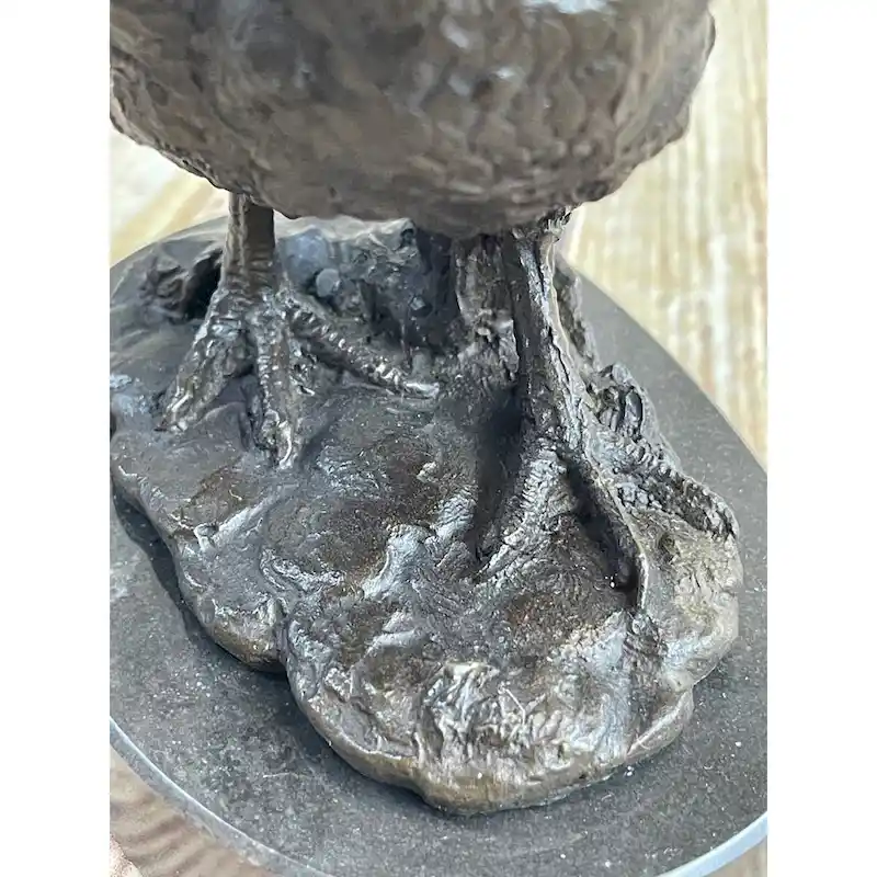 Lucky Chicken Rooster Chanticleer Bronze Statue Sculpture Statue Art 7 Inches X 5 Inches