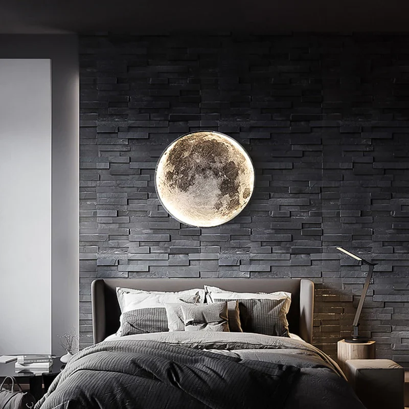 HULIANFU Modern LED Wall Lamp Moon Indoor Lighting For Bedroom Living Hall Room HOME Decoration Fixture Lights decorate Lusters Lamps - Deanwangkt