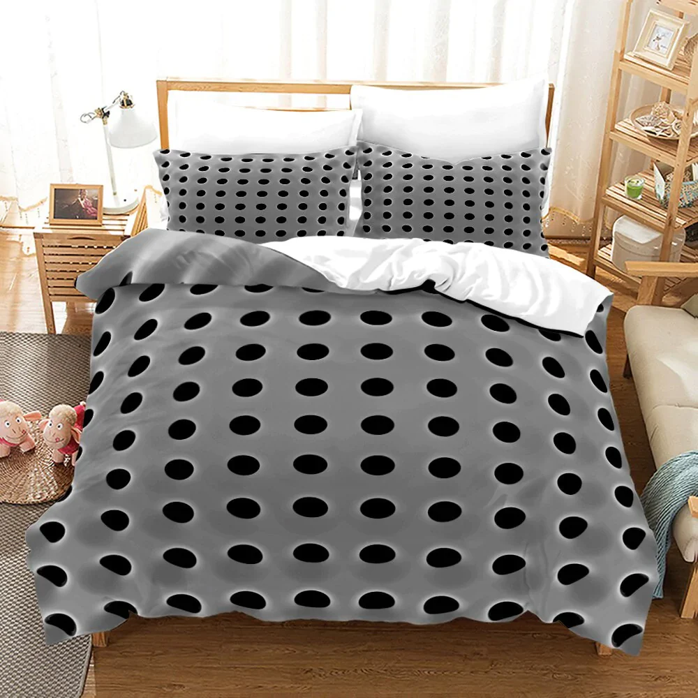 HULIANFU New Fashion 3D Dense Hole Pattern 2/3Pcs Duvet Cover Set 3D Duvet Cover With Pillow Case 3D Bedding Sets - Deanwangkt