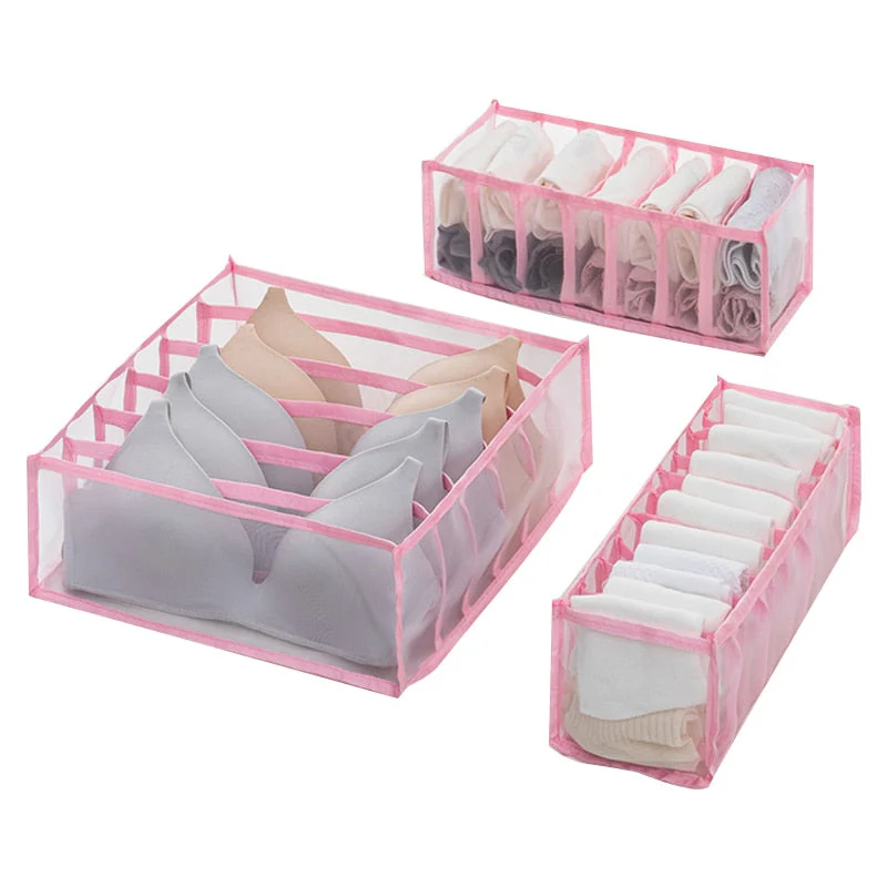 HULIANFU Underwear Bra Organizer Storage Box Drawer Closet Organizers Divider Boxes For Underwear Scarves Socks Bra - Deanwangkt