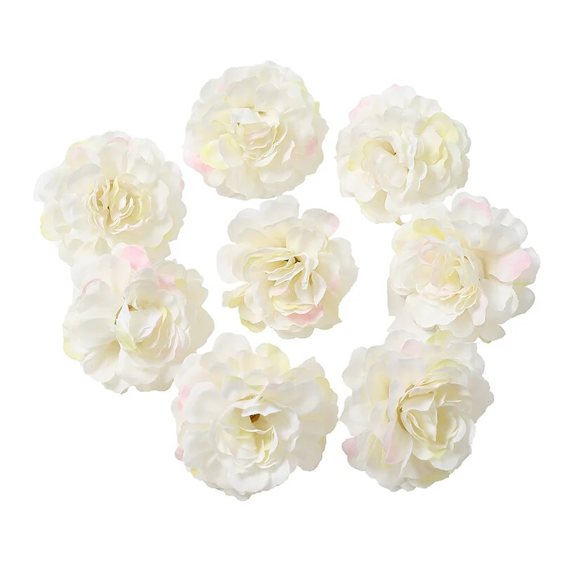 HULIANFU Silk Rose Artificial Flowers 5cm Fake Flowers Head For Home Decor Bedroom Wedding Marriage Decoration DIY Bride Wreath Accessory - Deanwangkt