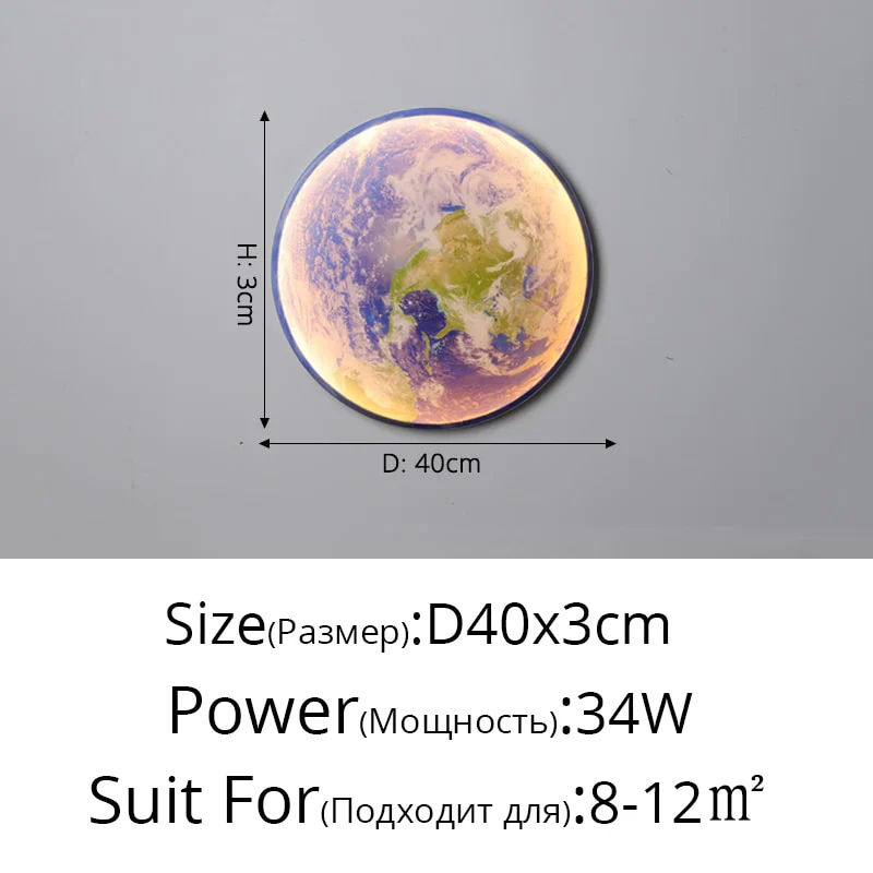 HULIANFU Modern LED Wall Lamp Moon Indoor Lighting For Bedroom Living Hall Room HOME Decoration Fixture Lights decorate Lusters Lamps - Deanwangkt