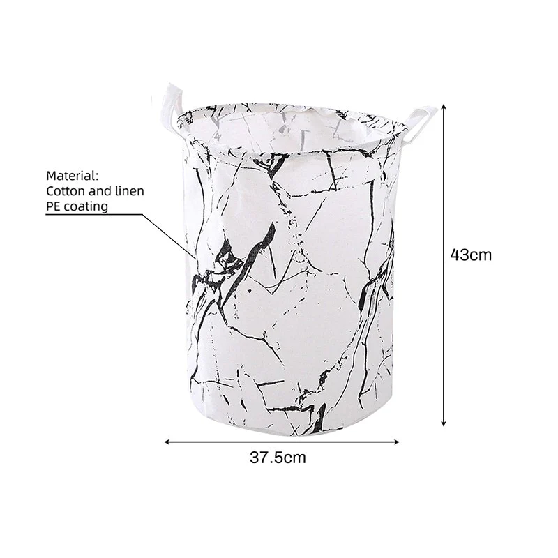 HULIANFU Organizer Canvas Laundry Basket Waterproof Large Capacity Laundry Hamper Dirty Clothes Storage Basket Toy Home Storage Bin 45x35 - Deanwangkt