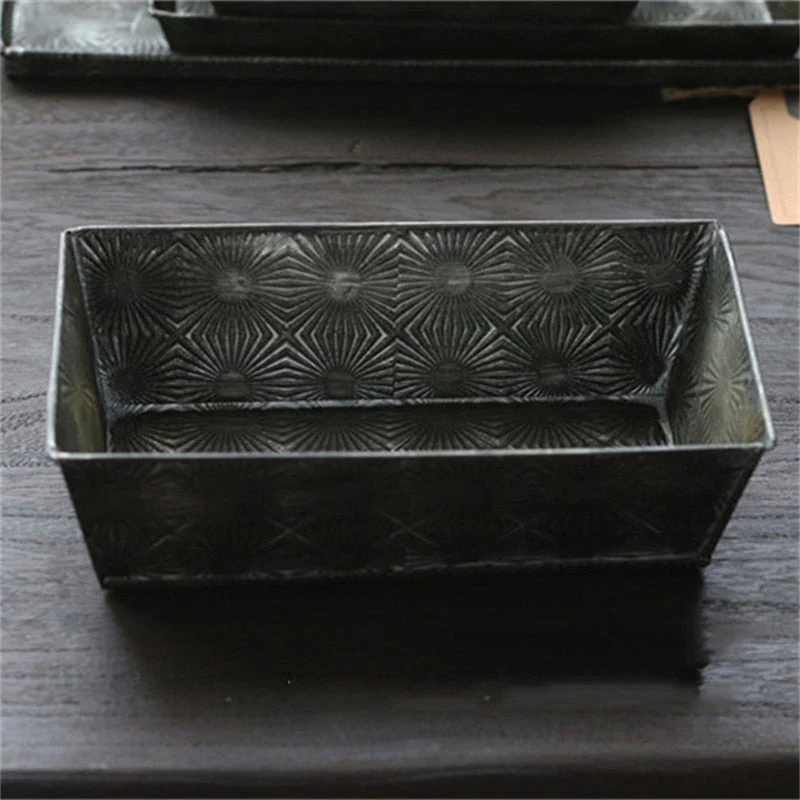 HULIANFU Starlight Series Retro Iron Bread Trays Round Rectangular Vintage Metal Bread Cake Plate Cup Storage Decor Photography Props - Deanwangkt