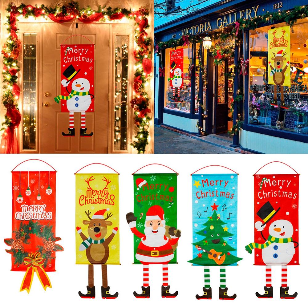 HULIANFU Merry Christmas Hanging Flag Christmas Decorations For Home Door Christmas Ornaments Xmas Gifts Navidad Decor 2026  New Year - Deanwangkt