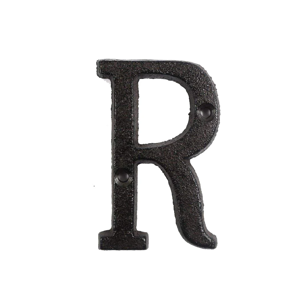 HULIANFU Metal Letters Numbers Cast Iron Decoration House Sign Doorplate DIY Cafe Wall CLH@8 - Deanwangkt