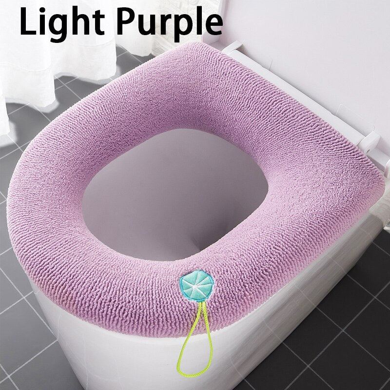 HULIANFU Universal Toilet Seat Cushion Thick Toilet Cover Washable Toilet Ring Soft Closestool Cover Mat Bathroom Decoration - Deanwangkt