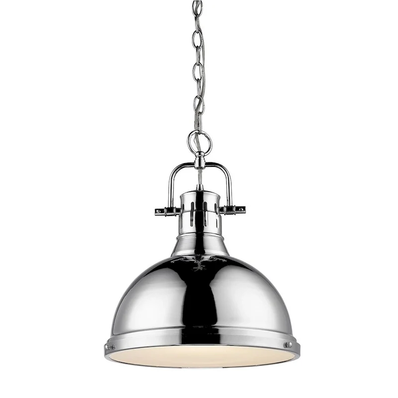 Golden Lighting Duncan Chrome Single Light Pendant