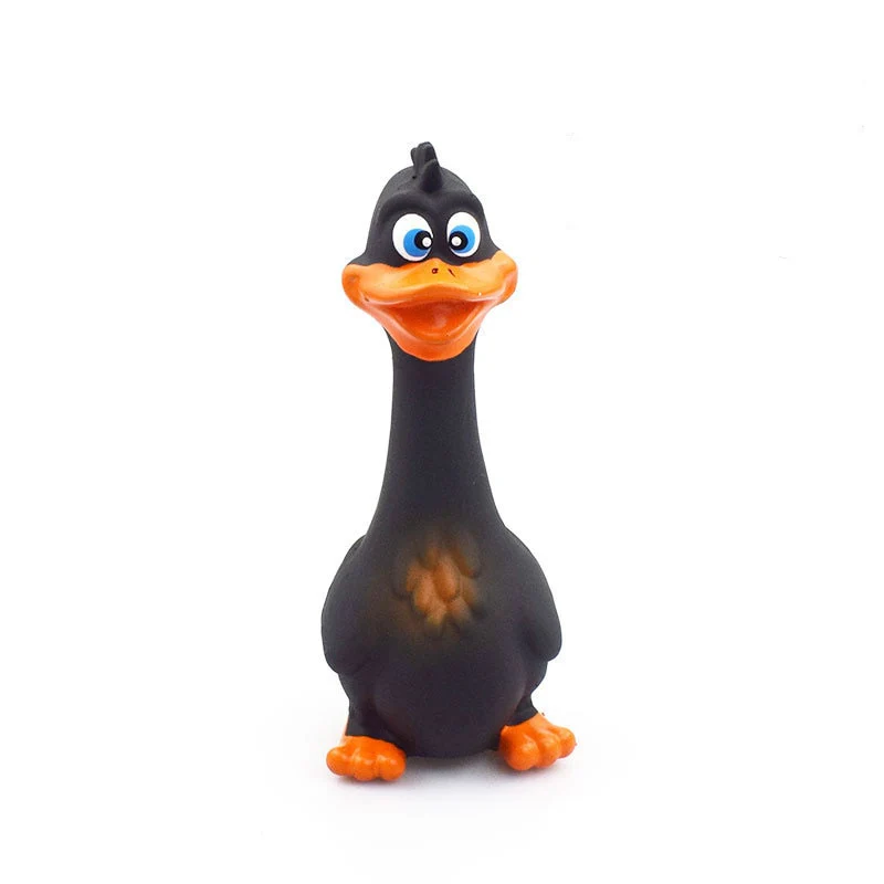 HULIANFU Pets Dog Toys Screaming Chicken Squeeze Sound Toy Rubber Pig Duck Squeaky Chew Bite Resistant Toy Puppy Training Interactive - Deanwangkt