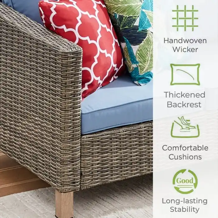 6 Piece Sectional Seating Group with Cushions