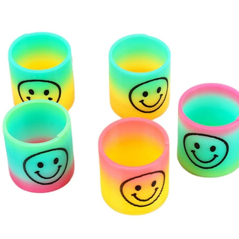 HULIANFU Rainbow Magic Spring, 10Pcs Colorful Rainbow Neon Plastic Spring Toys, Party Supplies Boys Girls Easter, Halloween Gift Toys - Deanwangkt