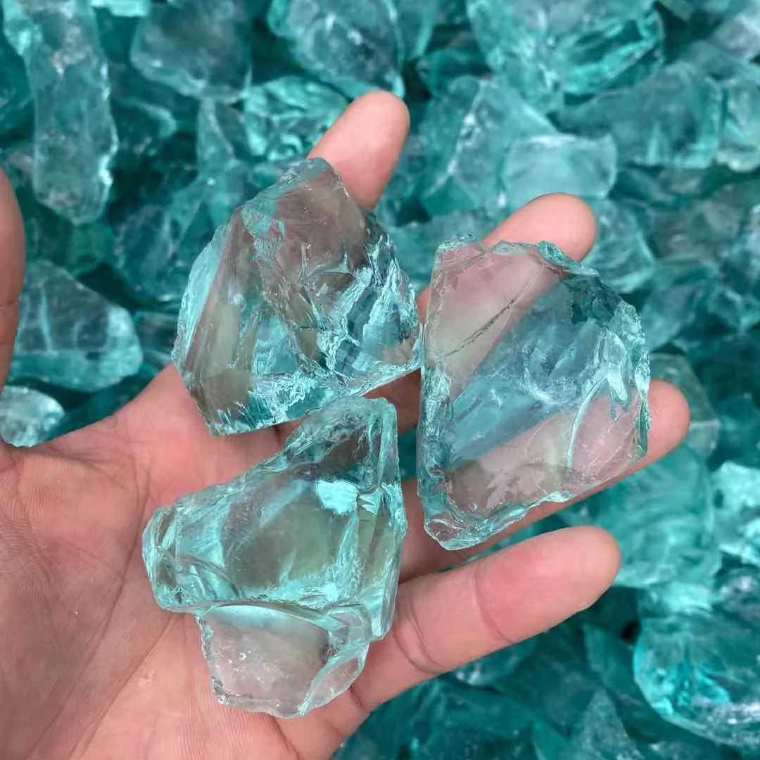 HULIANFU Very beautiful Clear Glass Crystal Stone Home Decoration Light Green Glass Material Garden Decor - Deanwangkt