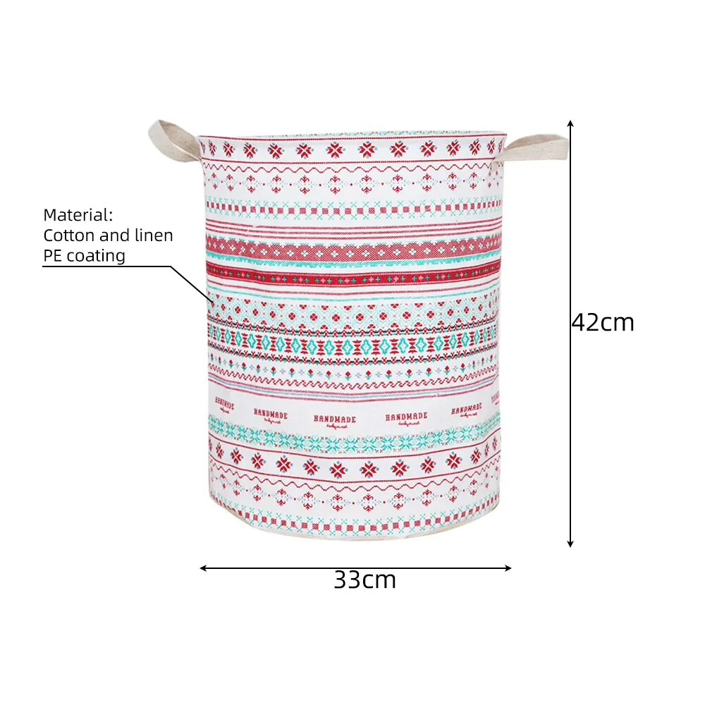 HULIANFU Organizer Canvas Laundry Basket Waterproof Large Capacity Laundry Hamper Dirty Clothes Storage Basket Toy Home Storage Bin 45x35 - Deanwangkt