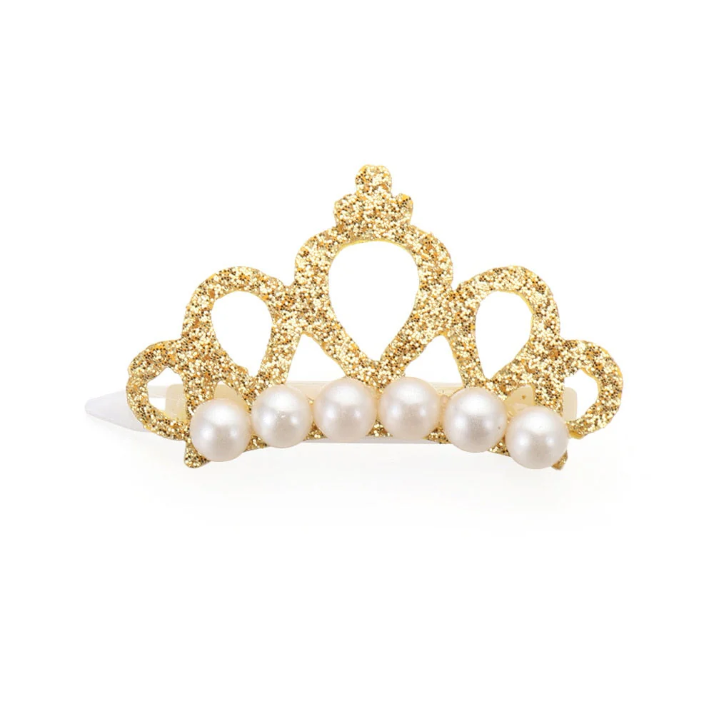 HULIANFU Pet Small Dogs Cat Faux Pearl Crown Shape Bows Hair Clips Head Decoration For Pets Puppy Hairpins Decor Grooming Accessoires - Deanwangkt