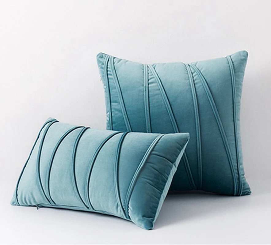 HULIANFU Inyahome New Art Velvet Yellow Blue Pink Solid Color Cushion Cover Pillow Cover Pillow Case Home Decorative Sofa Throw Decor - Deanwangkt