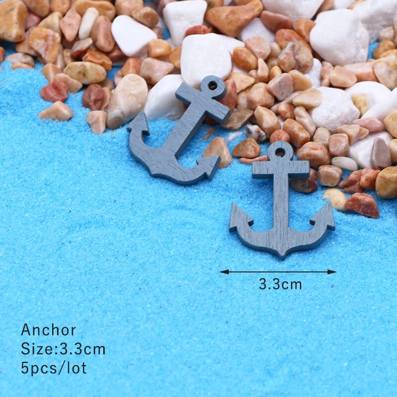 HULIANFU Ocean Beach Style Miniatures Artificial Sunshade Umbella Chair Anchor Micro Landscape For Garden Pastoral DIY Accessories Decor - Deanwangkt