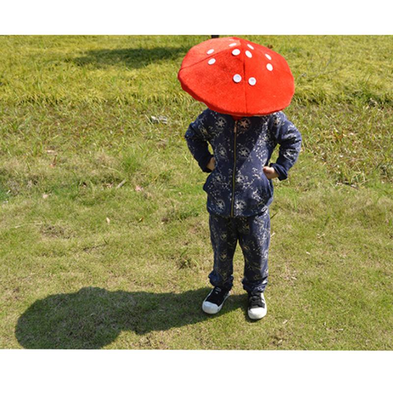 HULIANFU Red Mushroom Hat Toad Hat Mushroom Costume Party Funny Decoration Hat For Kids Funny Hats For Children Shooting (White And Red) - Deanwangkt