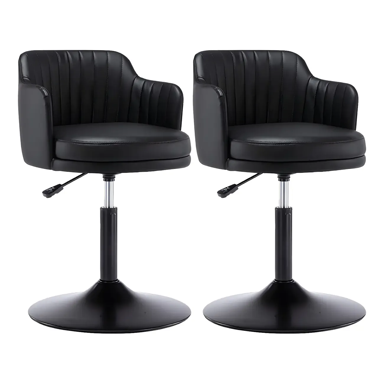 Modern Leather Armrests Swivel Adjustable Bar Stool
