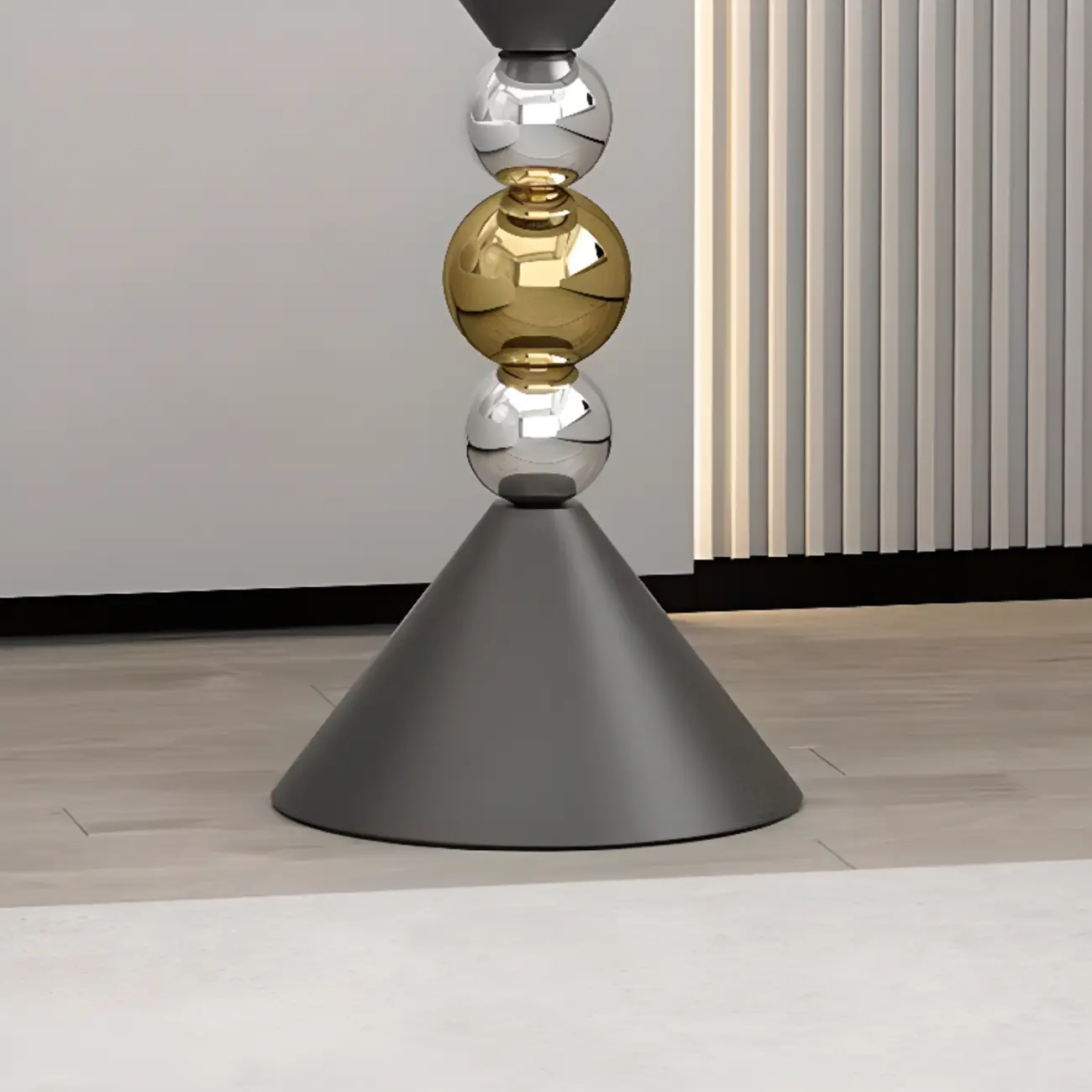 Glam White Stone Stump Base Round Side Table