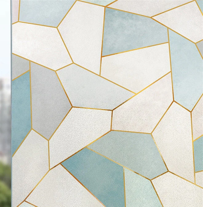 HULIANFU Landscape pastoral pattern window frosted glass sticker opaque toilet anti-lighting bathroom film anti-peep shading window paper - Deanwangkt