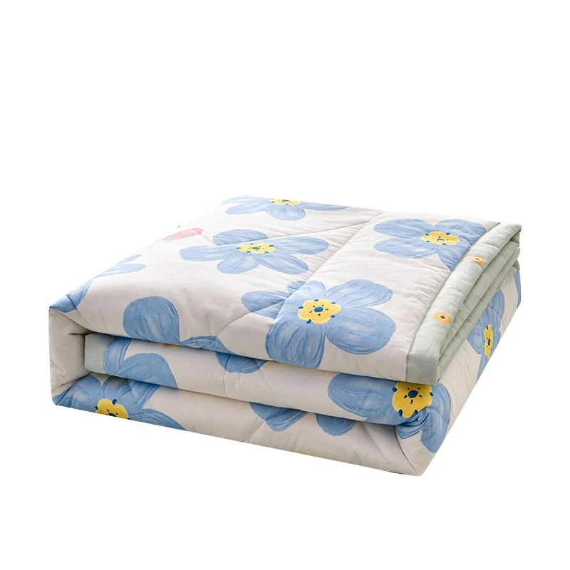 HULIANFU PEIDUO Simple Modern Air Condition Thin Blanket Summer Quilt Cotton Fluffy Plaid Blanket On The Bed Comfortable Comforter - Deanwangkt