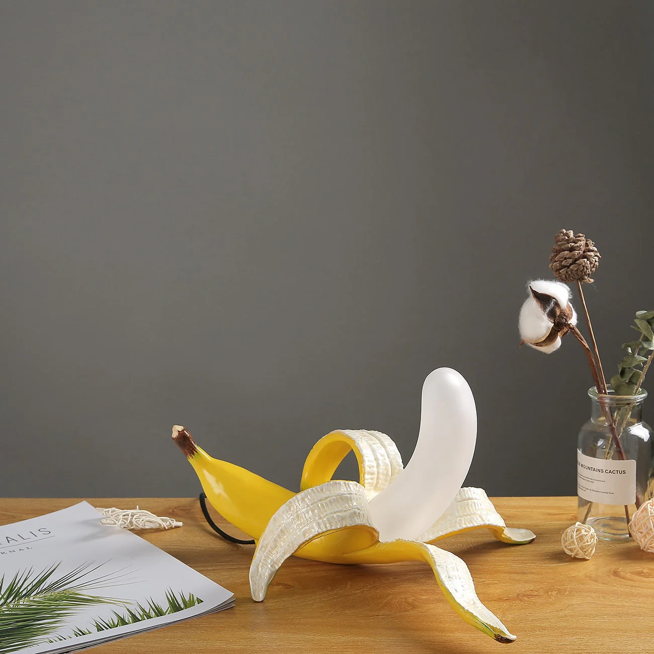 HULIANFU 2026  Table Lamp Italy Banana Desk Lamp Night Lights Led Bedroom Bedside Living Room Glass Modern Home Decor Lighting Fixtures - Deanwangkt