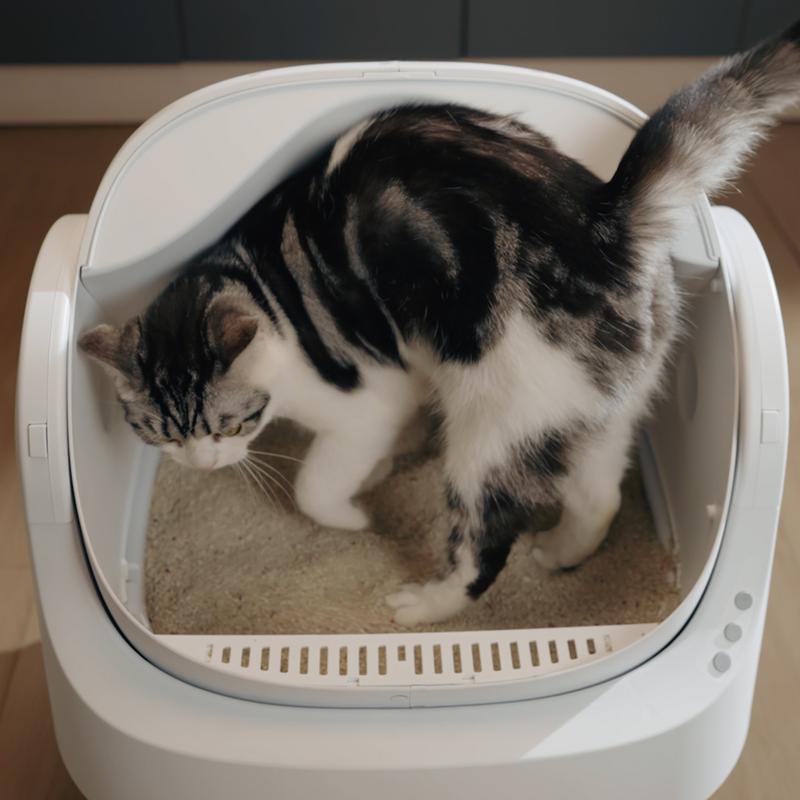 PetPivot AutoScooper 11 Open-Top Self-Cleaning Cat Litter Box，Odor-Free Waste Disposal includes Trash Bags