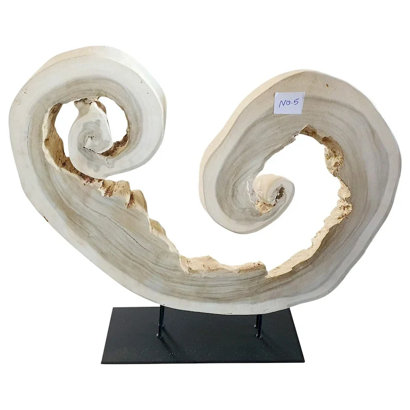 Artissance 20 H Artistic Wooden Slice with Iron Stand - Medium