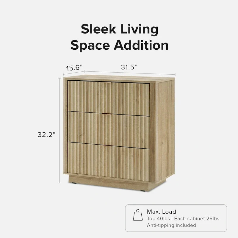 Mopio Brooklyn 3 Drawer Dresser