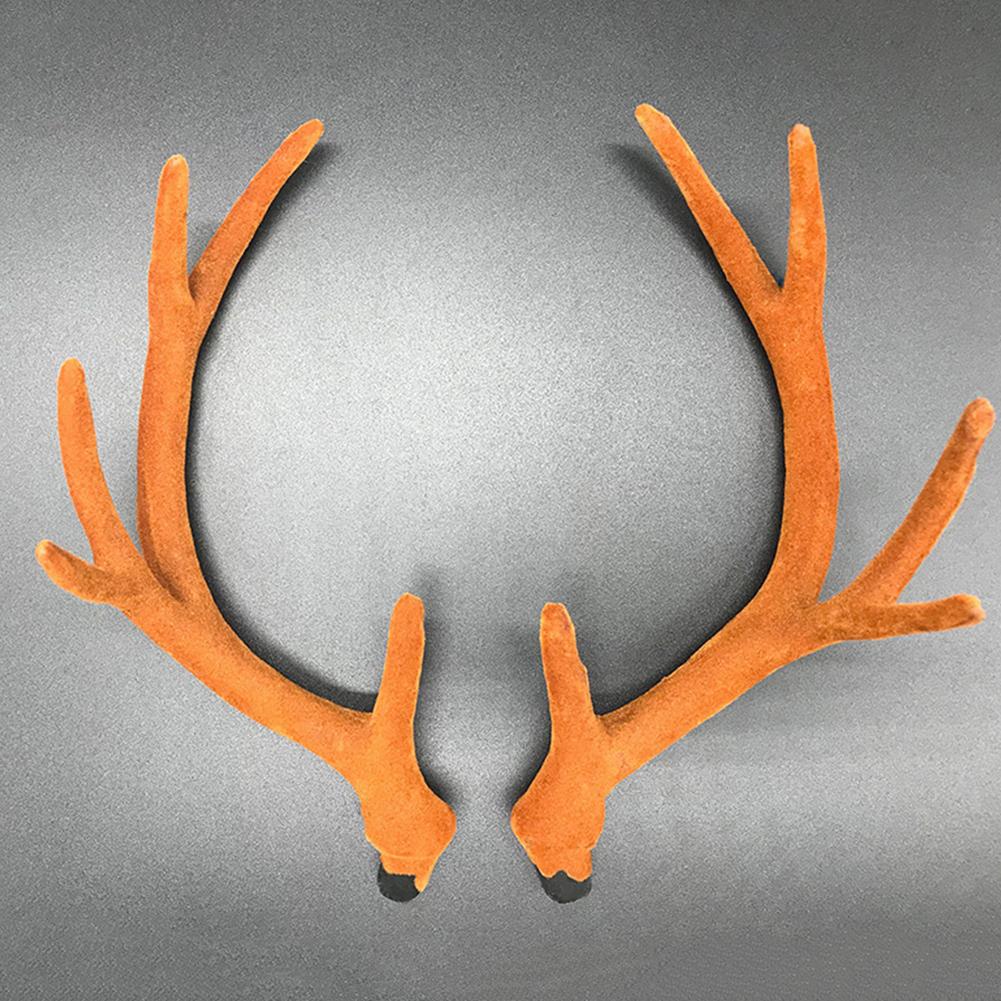HULIANFU 2026  Christmas Simulation Antlers Headwear Brown Deer Horns Hair Band Headband Goth Halloween Cosplay Accessories Headdress - Deanwangkt