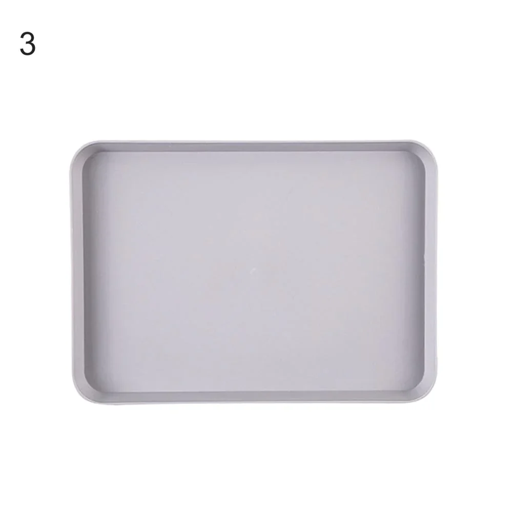 HULIANFU Nordic Simple Rectangular Fruit Dessert Plastic Storage Tray Kitchen Supplies Fruit Plate Restaurant Hotel Bread Pans Tray - Deanwangkt