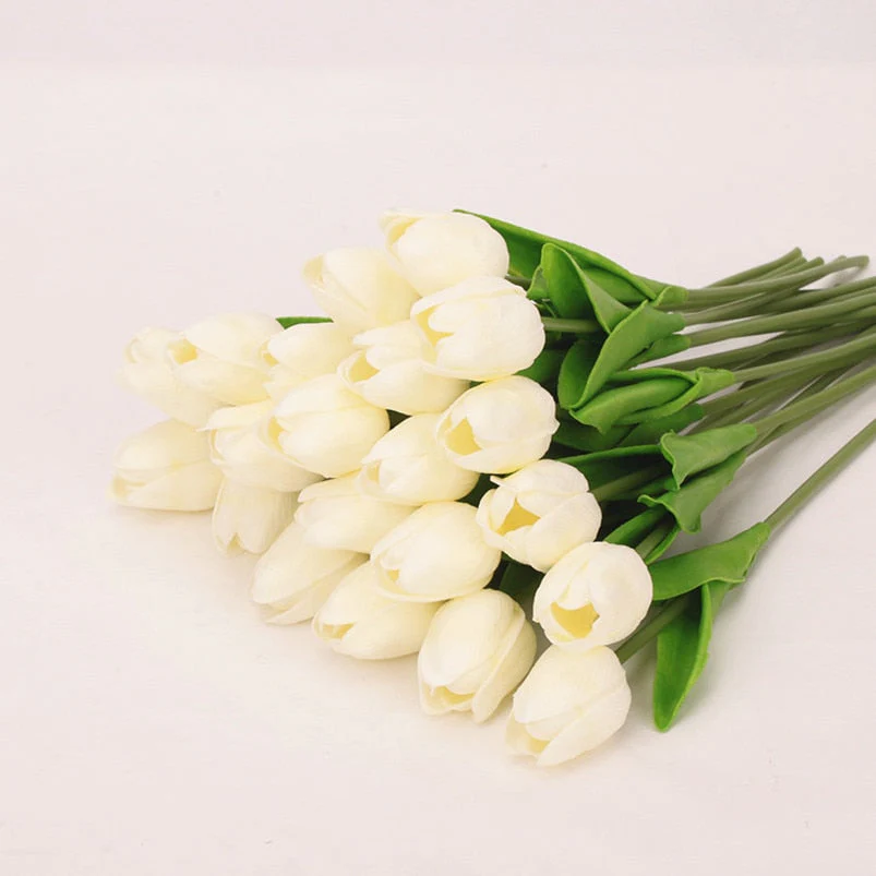 HULIANFU 2026  10PCS Artificial Flowers Garden Tulips Real Touch Flowers Tulip Bouquet Decor Mariage for Home Wedding Decorations Fake Flower - Deanwangkt