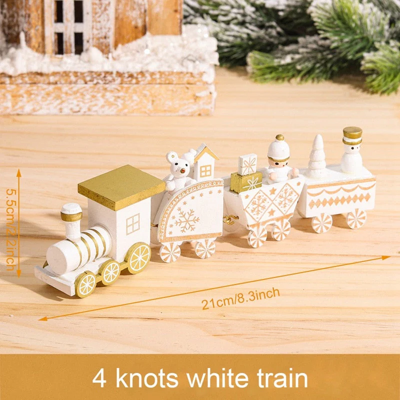 HULIANFU Merry Christmas Wooden Train Ornament Christmas Decoration For Home Santa Claus Gift Natal Navidad Noel  New Year Xmas Decor - Deanwangkt