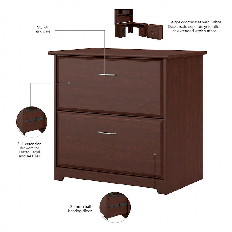 Cabot 2 Drawer Lateral File Cabinet by Bush Furniture