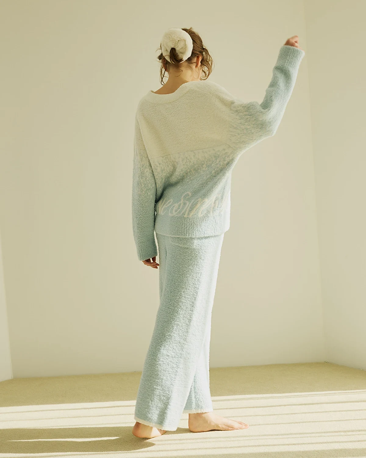 Fall/Winter thick soft plush women's half-fleece cardigan set, versatile long-sleeve long-pants homewear pajamas suitable for outerwear
